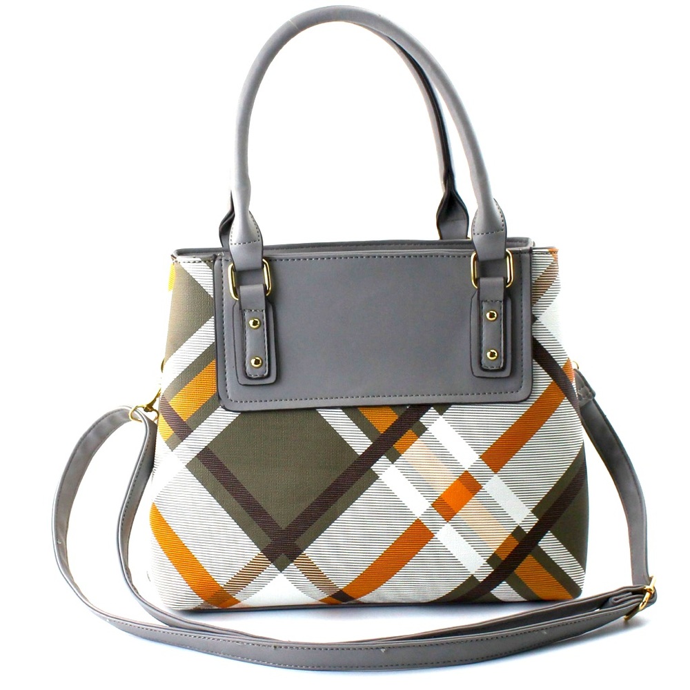 NWT AR New York 7829 - Plaid Satchel Bag